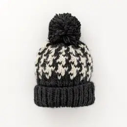 Houndstooth Knit Beanie - Belli Bambini