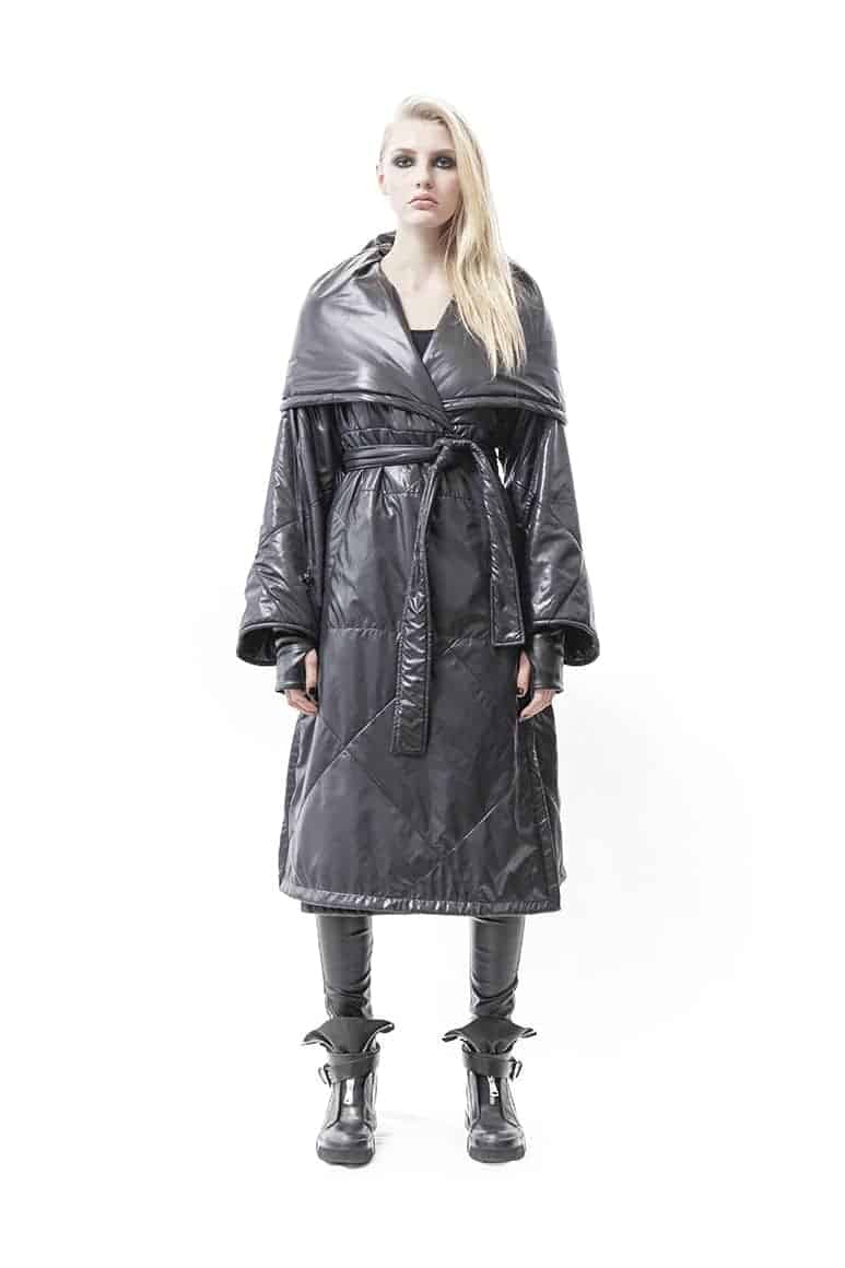 hooded wrap jacket