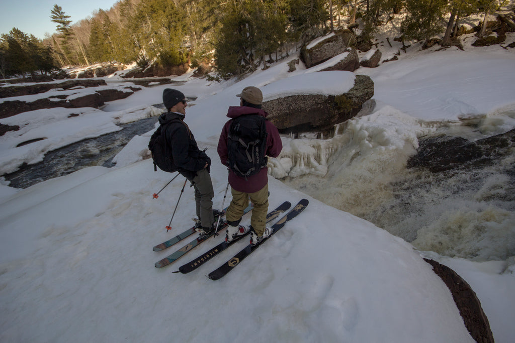 Backcountry Skiing on Waterfalls in the Upper Peninsula