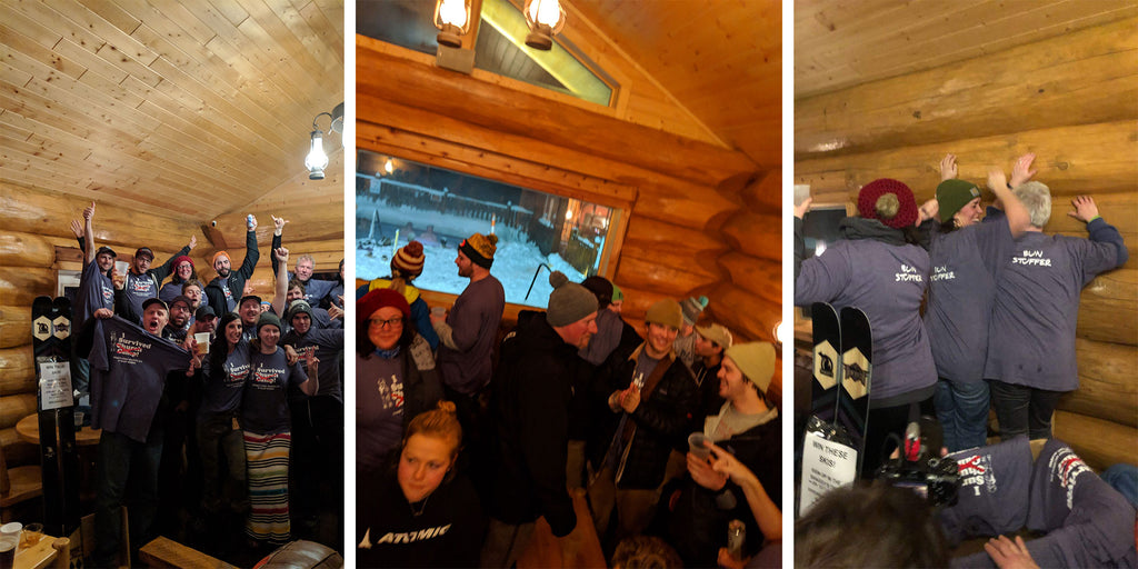 Log Cabin Bar at Mount Bohemia - Shaggy's Party Skis