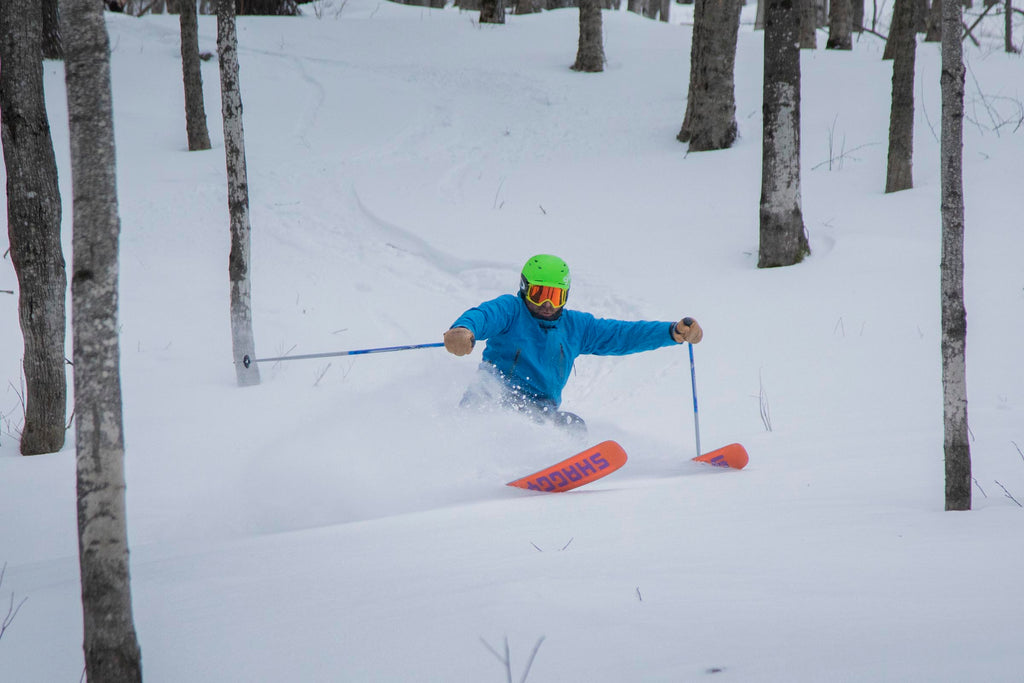 Powder Slashing on Custom Skis - Ahmeek 115 Powder Skis