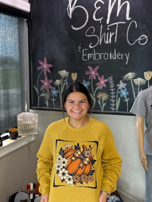 Fall Floral Pumpkin - Brick & Mortar Shirt Co & Embroidery