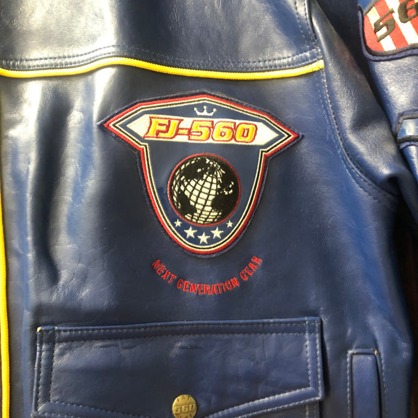 Vintage - FJ560 Fat Joe - FJ 560 Genuine Leather Jacket - 2xl Blue ...