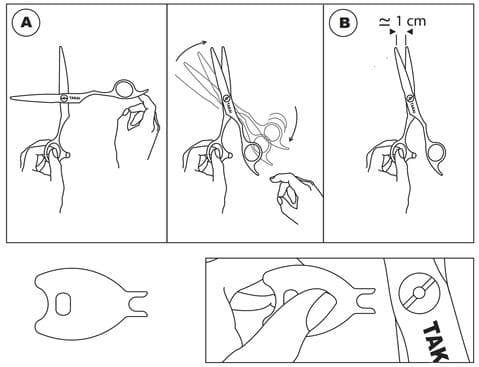 Réglage tension ciseaux coiffure Takai