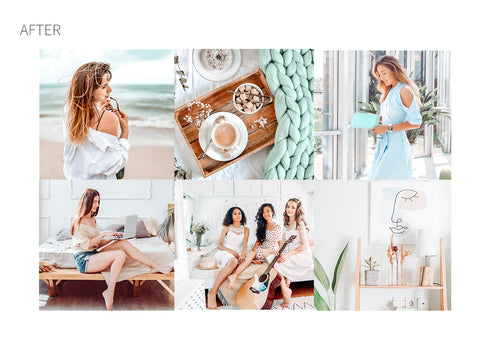 bright and airy lightroom presets after