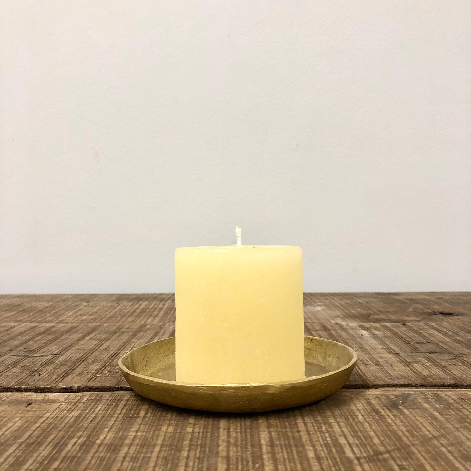 gold candle plate