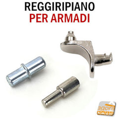 gamma reggiripiani per pannello vetrine mobili armadi spalle foro 3 mm foro 5mm da avvitare