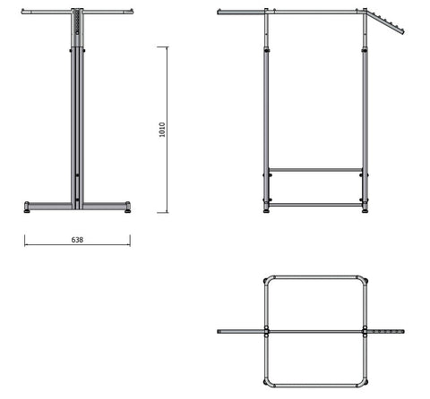 technical drawing quotes clothes rack for clothing and underwear shop