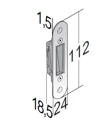 GIR8 contropiastra regolabile magnetica bonaiti 112x24mm b-forty b-ita b-smart
