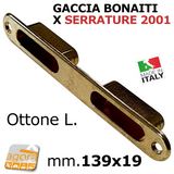Gaccia Incontro G220 Riscontro per serratura porta bonaiti ottone lucido 2001 240