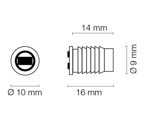 CALAMITA PER MOBILI MAGNETICA - TIPO TONDO - REGOLABILE - BIANCA