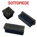 FINNED INSOLE CAPS WITH FINS FOR SQUARE RECTANGULAR TUBULAR TIRES IN BLACK PLASTIC CHEAP WELL MADE