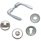 Door handles and rosettes complete set with hoppe and olivari escutcheons