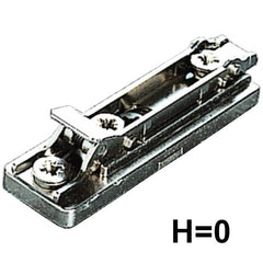 Domi base for Salice hinge H 0 mm linear with euro hinge base screws