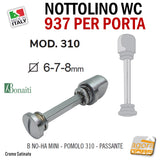 Nottolino WC per serrature porte rasomuro rasoparete bagno 937 no-ha mini bonaiti