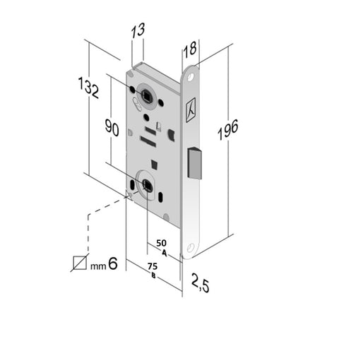 door lock for bathrooms with coin free-occupied toilet bitter t61 central latch nylon 18x196 silver