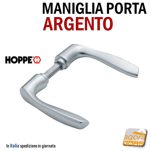 POMOLO MANIGLIA PORTA HOPPE ALLUMINIO ARGENTO F1 D 60L/42K FISSO FILET –