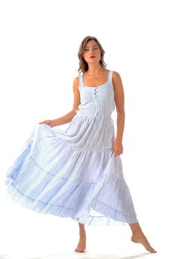 Brooke Dress / Periwinkle Stripe 