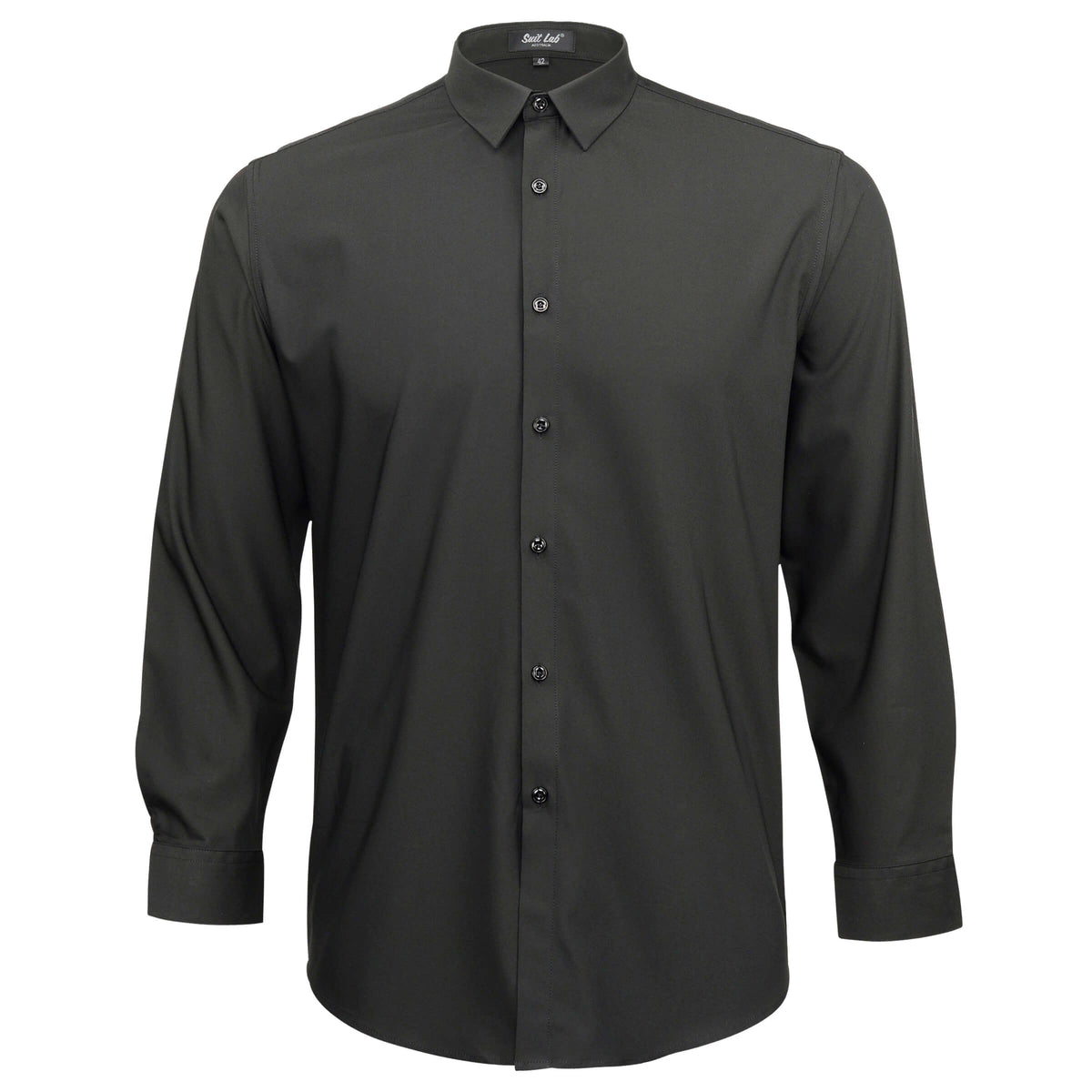 Mens Dress Shirt Black - Suit Lab