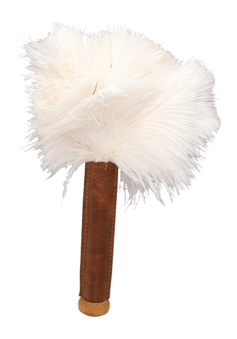 White Marabou Feather Duster by Sirchie