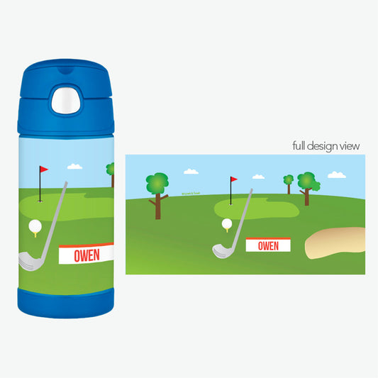 My Love for Golf Personalized Thermos