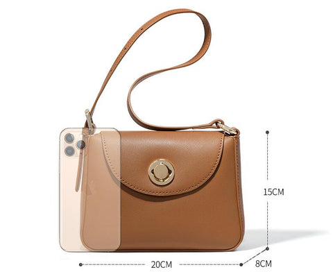 Small Women's Leather Tote Crossbody Handbag