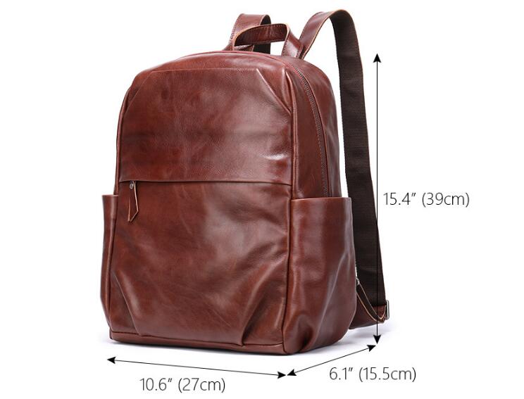 Luxury Black Leather Backpack Bag