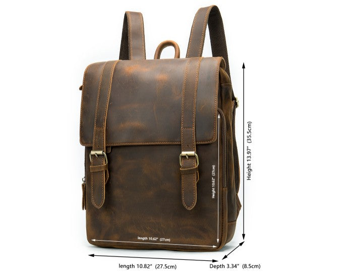 Amazon.com: COOLCY Genuine Leather Backpack Purse for Women Vintage  Rucksack Retro Daypack (Brown) : Clothing, Shoes & Jewelry