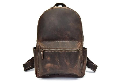 Unisex Leather Laptop Backpack Purse