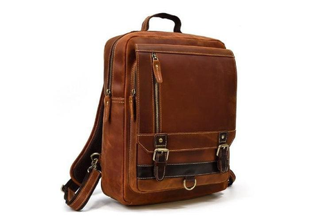 Full-grain leather backpack purse Rucksack