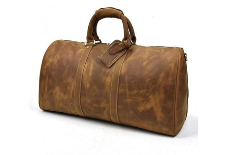 Leather Duffel Bag Luggage Out-door Weekender Bag