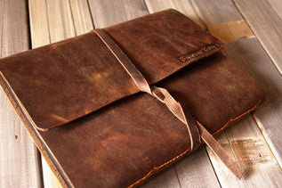 Large Leather Pencil Case Pen Bag