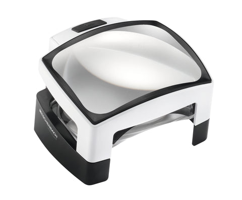 Visolux + - Large rectangular stand magnifying lens in white and black housing