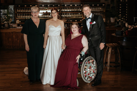 Leanne, Rebecca, Jaimie and Brett at wedding