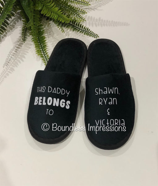 personalised daddy slippers