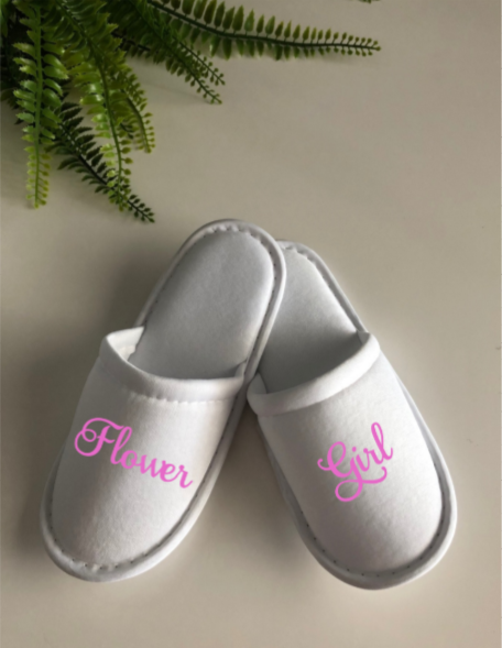 childrens white slippers