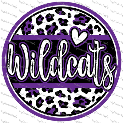 purple wildcat paw print