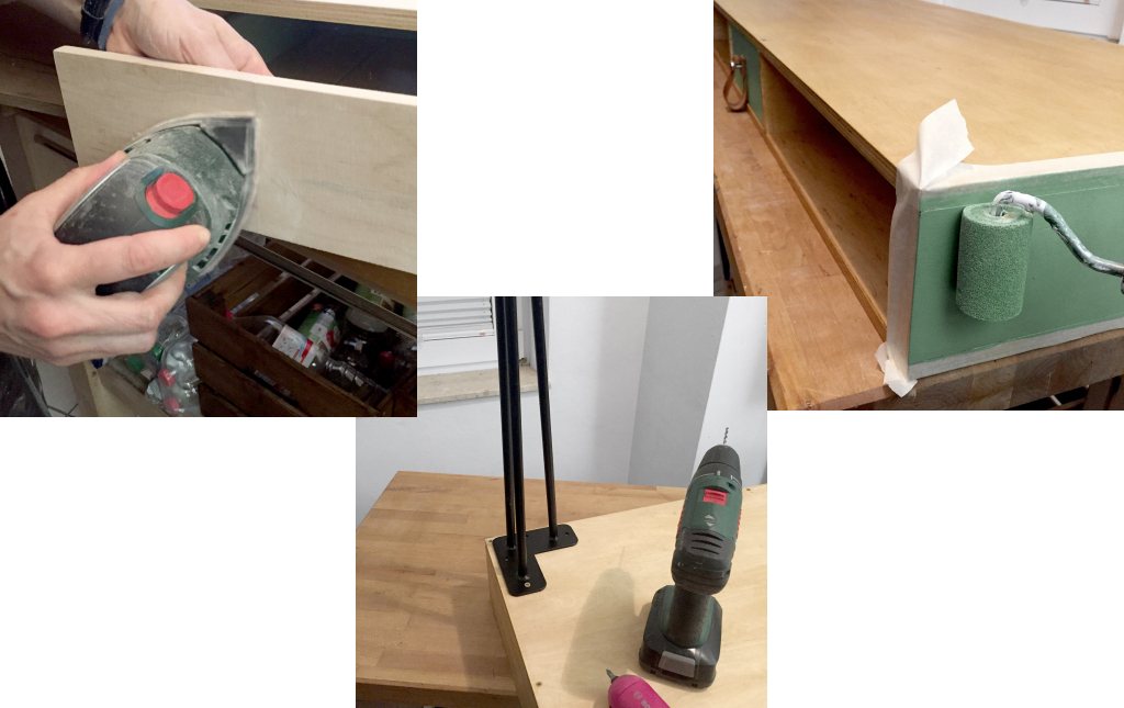Schreibtisch ganz einfach selbstgebaut 