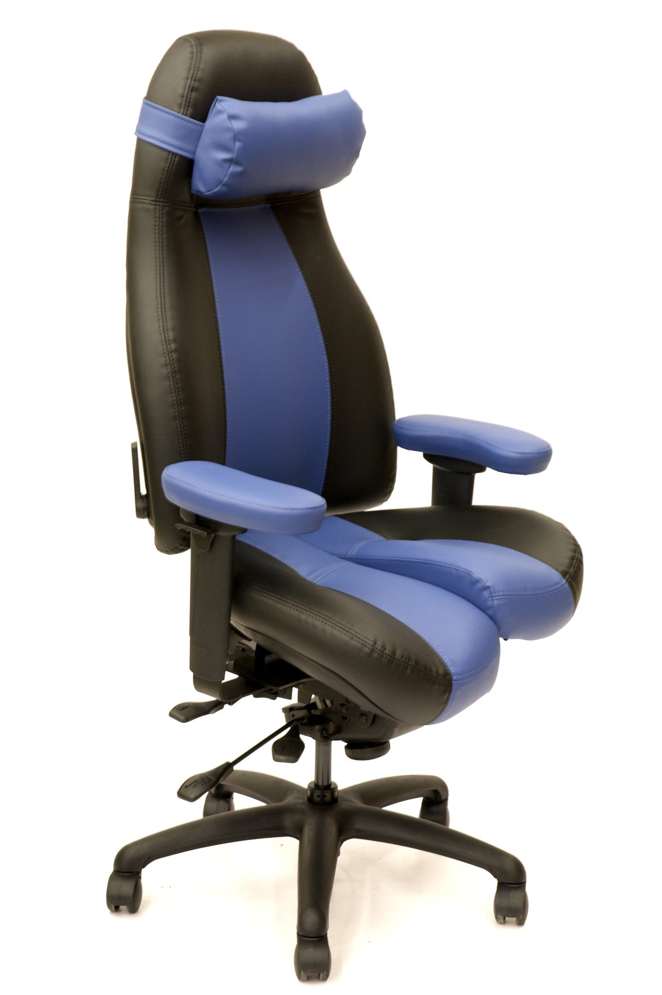 Ultimate Executive high-back Core-flex in Black Satin/Lake Louise two – The  Core-flex Chair Co.