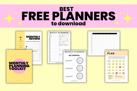 Free planners to download