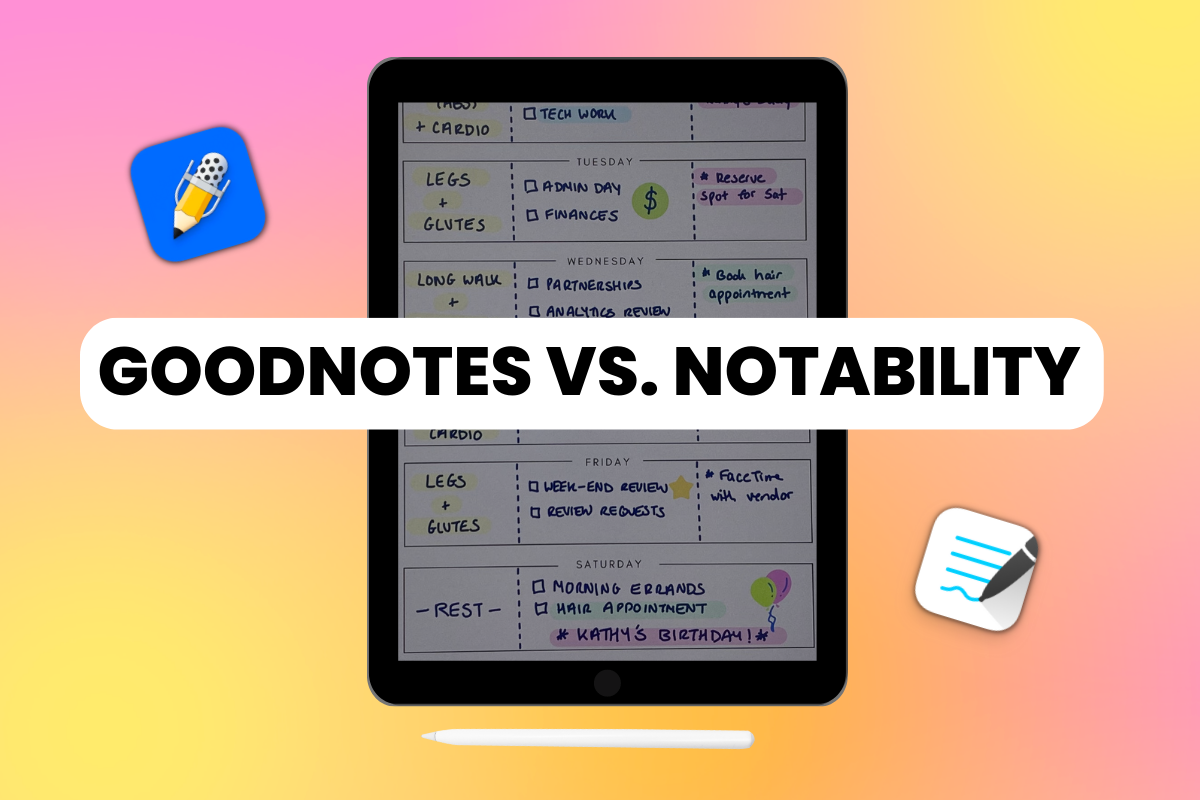 GoodNotes vs. Notability - Review of iPad Apps for Note-Taking