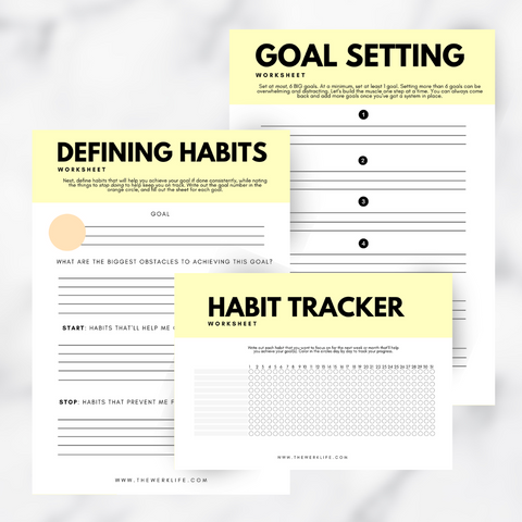 free habit tracker template - free goal planner download