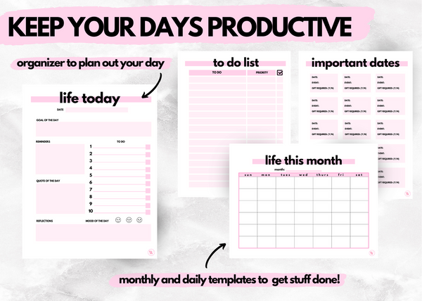 The Ultimate Life Planner Printable Planner Life Organizer Planner The Werk Life