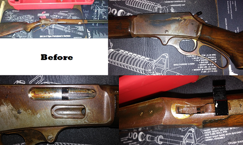 Fire-Damaged Marlin 336 Rifle -- Before