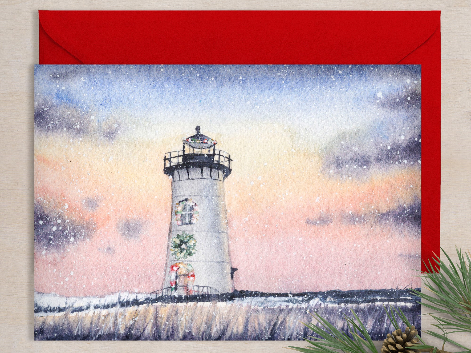 THANK YOU (Lighthouse Shell) 5x7 Postcards with Envelopes - SET OF