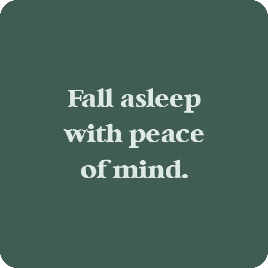 fall asleep with peace of mind