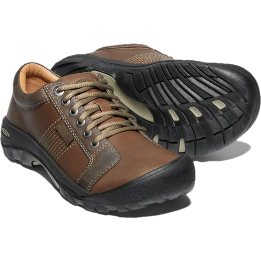 Keen Men's Austin Casual Shoe Chocolate Brown Water-Resistant Leather