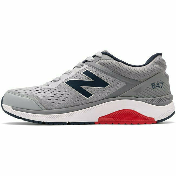 New Balance 847 Men's Walking Stability Shoe w/ Rollbar Grey Mesh v4