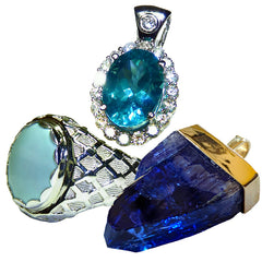 Great prices on gold jewelry set with colored gemstones