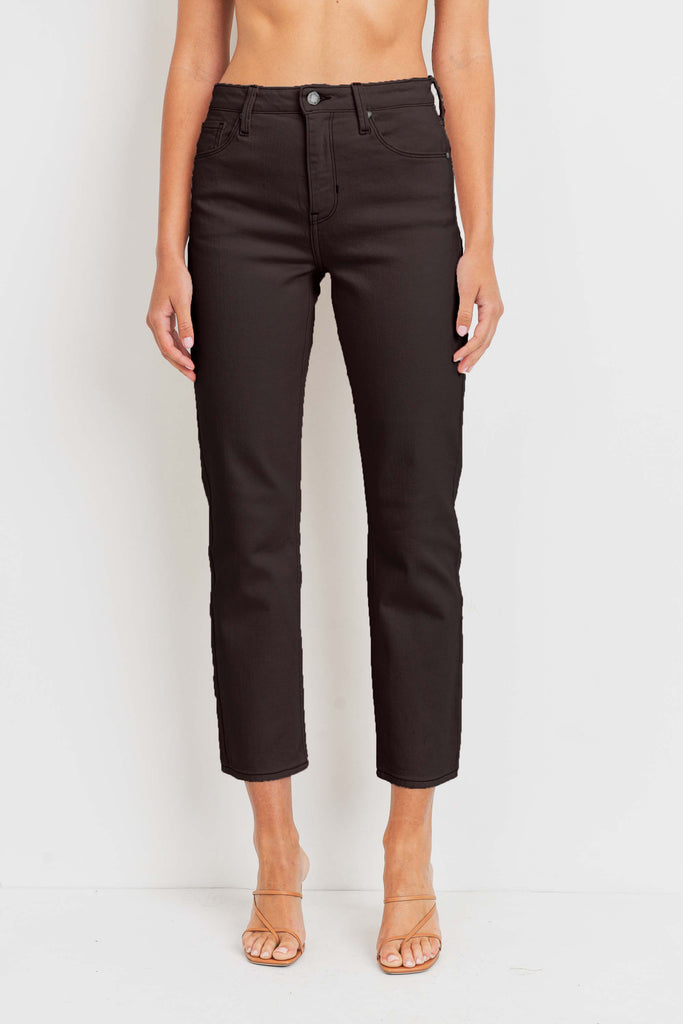 Clean Slate Espresso High Waisted Cropped Jeans – Shop at Goldie's